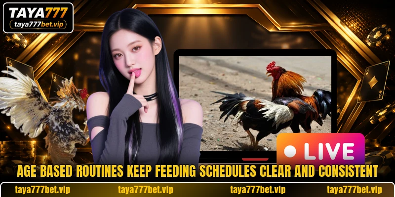 Age based routines keep feeding schedules clear and consistent Age based routines keep feeding schedules clear and consistent