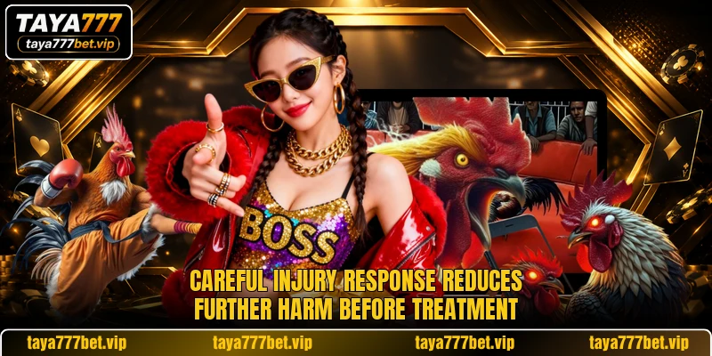 Careful injury response reduces further harm before treatment Careful injury response reduces further harm before treatment