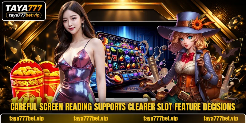 Careful screen reading supports clearer slot feature decisions