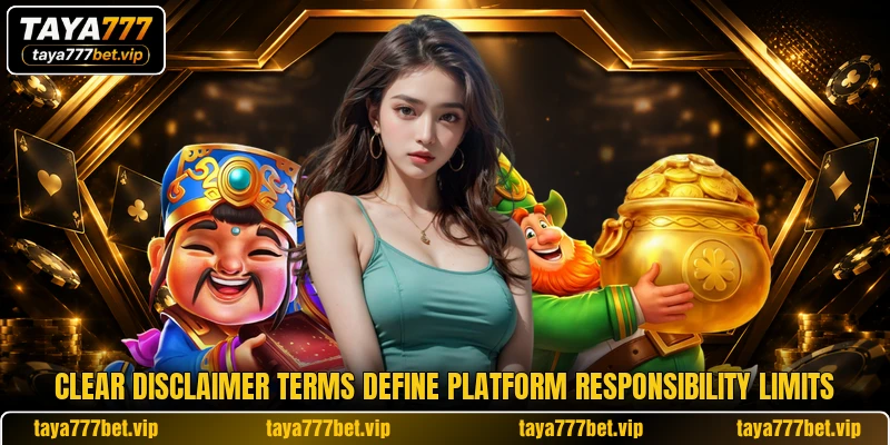 Clear disclaimer terms define platform responsibility limits