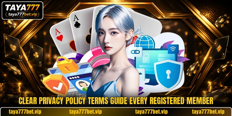 Clear privacy policy terms guide every registered member