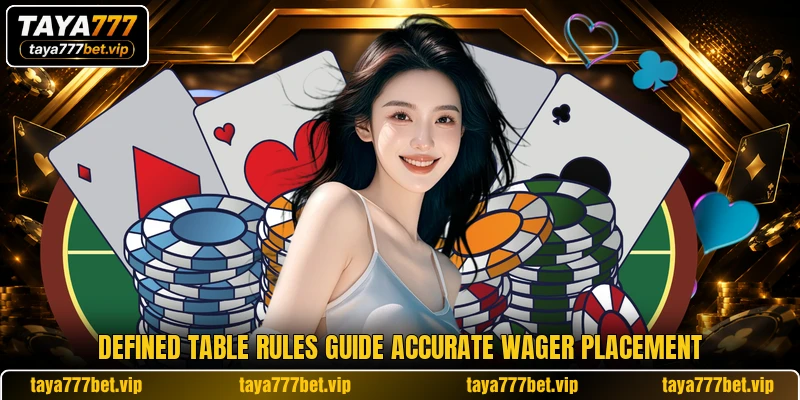 Defined table rules guide accurate wager placement Defined table rules guide accurate wager placement