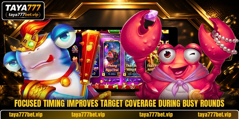 Focused timing improves target coverage during busy rounds Focused timing improves target coverage during busy rounds