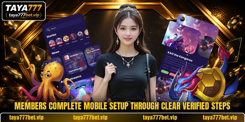 Members complete mobile setup through clear verified steps