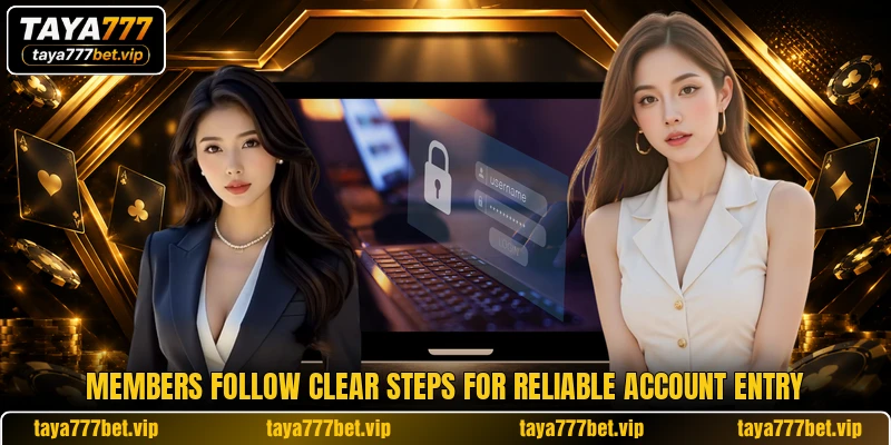 Members follow clear steps for reliable account entry