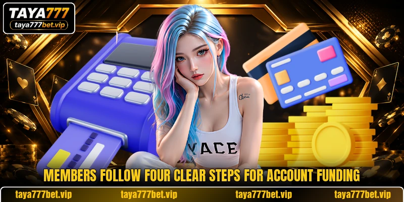 Members follow four clear steps for account funding