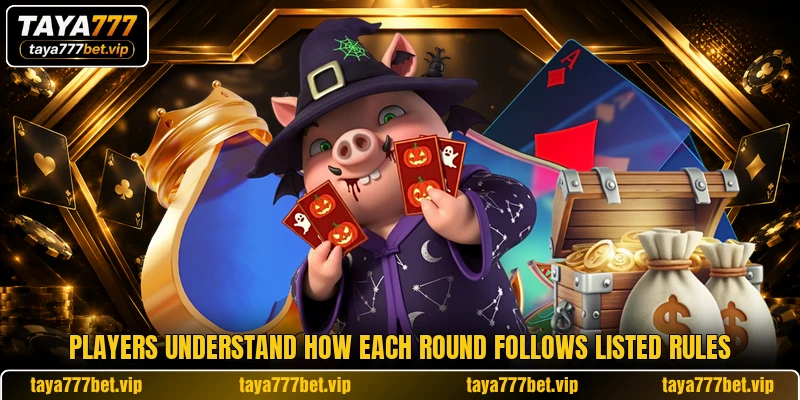 Players understand how each round follows listed rules Players understand how each round follows listed rules