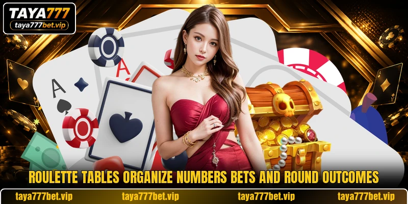 Roulette tables organize numbers bets and round outcomes Roulette tables organize numbers bets and round outcomes