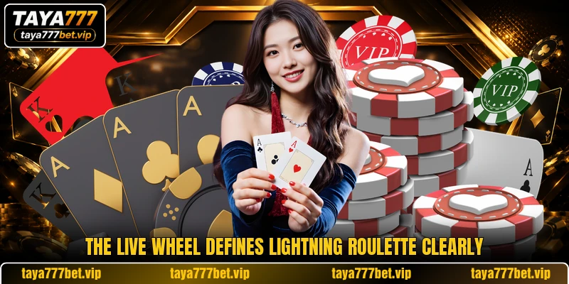 The live wheel defines Lightning Roulette clearly The live wheel defines Lightning Roulette clearly